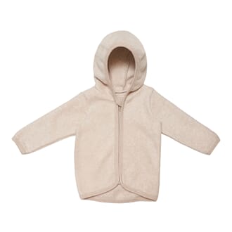 Fluffy Babyjacket cotton fleece camel - Huttelihut