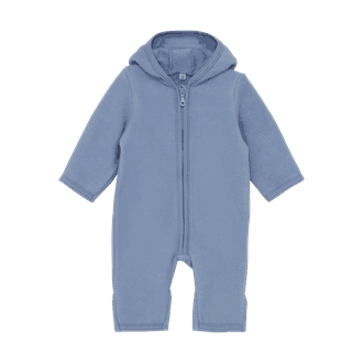 Pram Suit Ears Cot. Fleece Windward Blue - Huttelihut