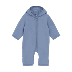 Pram Suit Ears Cot. Fleece Windward Blue - Huttelihut