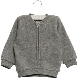 Felted Wool Cardigan melange grey - Wheat