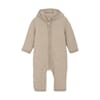 Pram Suit Ears Wool Fleece camel mel - Huttelihut