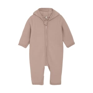 Pram Suit Ears Wool Fleece mah rose - Huttelihut
