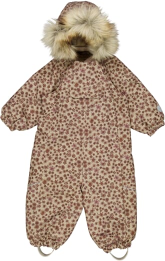 Snowsuit Nickie Tech winter blush flowers - Wheat