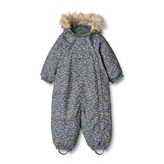 Snowsuit Nickie sky penguins - Wheat
