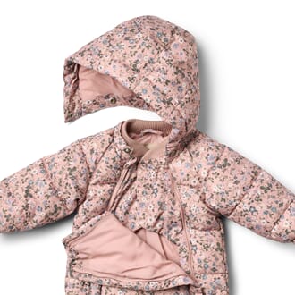 Puffer baby Suit Edem rose powder flowers - Wheat