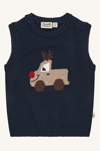 Perry Reindeer Vest more navy - Hust & Claire