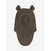 Balaclava Ears Wool Rib brown mel - Huttelihut