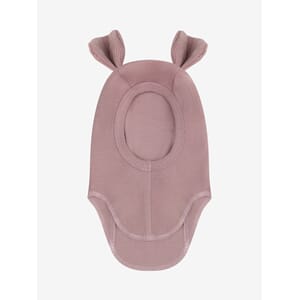 Balaclava Ears Wool Rib woodrose - Huttelihut