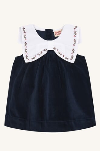 Katinka collar Babydress more navy - Hust & Claire
