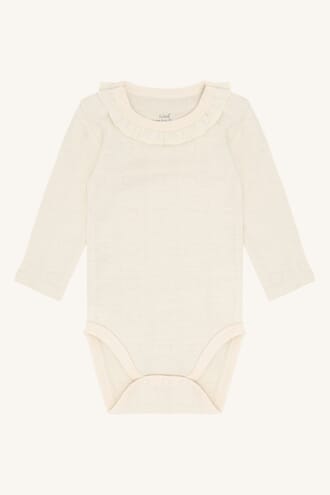 Barbara kragebody ull/bambus ivory - Hust & Claire