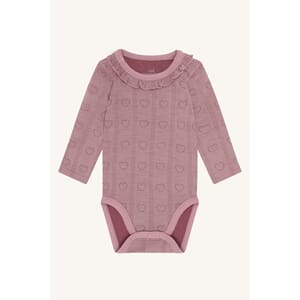 Barbara kragebody ull/bambus heather - Hust & Claire