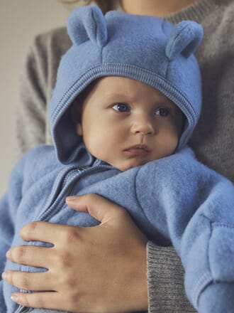 Pram Suit Wool Fleece windward blue - Huttelihut