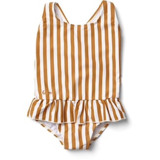 Amara swimsuit striped mustard/creme - Liewood