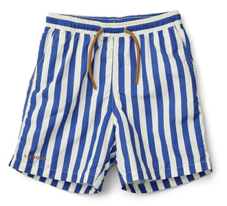 Per board shorts stripe: surf blue/creme - Liewood