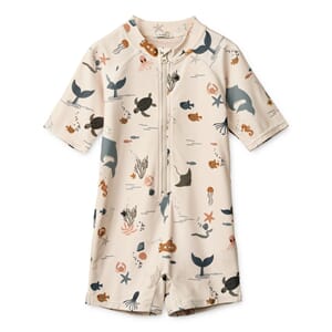 Max Printed SS Swim Jumpsuit sea creature - Liewood