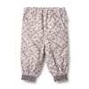 Trousers Lined Sara lilac checked flowers - Wheat