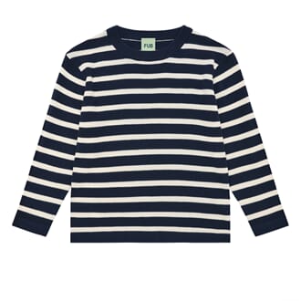 Long Sleeve Tee dark navy/ecru - Fub