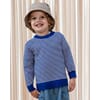 F1396 - ANCHOR STRIPE LS PULLOVER - MAZERINE BLUE CLOUD DANCER STRIPE - Extra 0