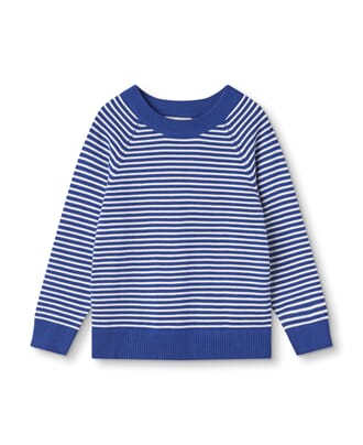 Anchor Stripe Ls Pullover mazerine blue  - Fliink