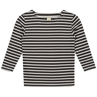 L/S Striped Tee Nearly Black/White - Gray Label