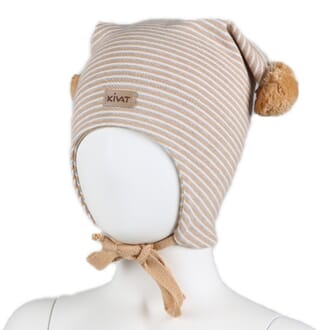 Striped windproof hat cinnamon - Kivat