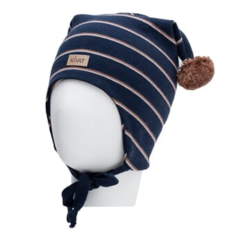 Striped windproof hat navy - Kivat