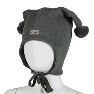 Wool hat ribbed leaf green - Kivat