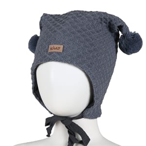Wool hat Kivat-logo structural knit dove blue - Kivat
