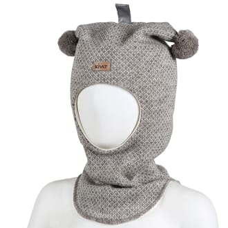Hood with loop knit offwhite/beige melange - Kivat