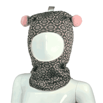 Hood with flowers leaf green/pink - Kivat