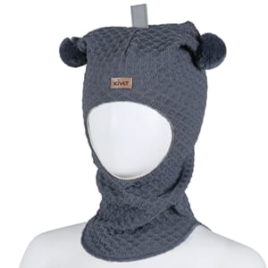 Wool hood structural knit dove blue - Kivat