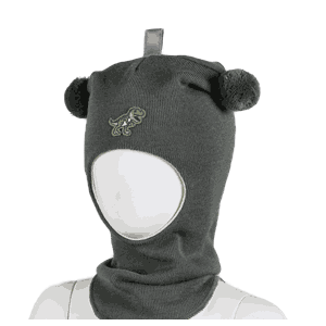 Wool hood dinosaur leaf green - Kivat