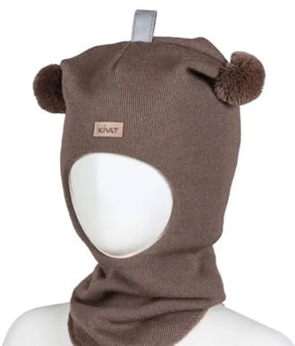 Wool hood Kivat logo mocha - Kivat