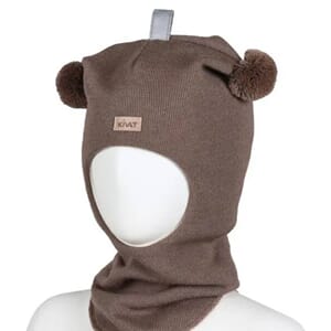 Wool hood Kivat logo mocha - Kivat