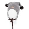 Hat with loop knit offwhite/dark brown - Kivat
