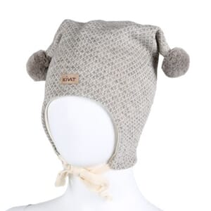 Hat with loop knit offwhite/beige melange - Kivat