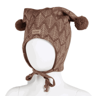Hat with sprig patterns cinnamon - Kivat