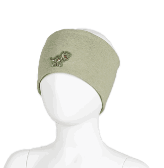 Headband windproof dinosaur light green - Kivat