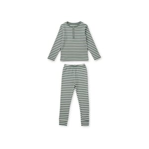 Wilhelm pyjamas set y/d stripe: blue fog/sandy - Liewood