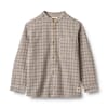 Shirt L/S Willum blue check - Wheat