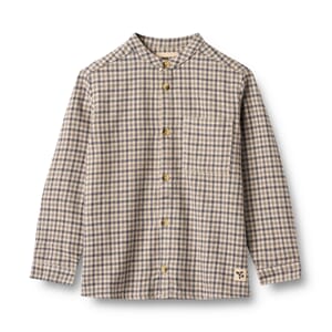 Shirt L/S Willum blue check - Wheat
