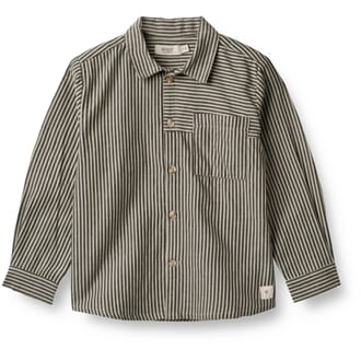 Shirt Ole black coal stripe - Wheat