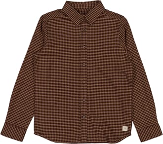 Shirt Marcel maroon check - Wheat