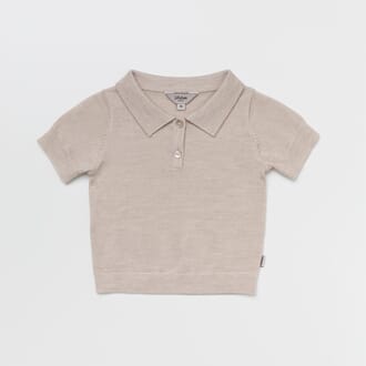 T-shirt w/collar Lys beige - Lillelam