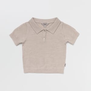 T-shirt w/collar Lys beige - Lillelam