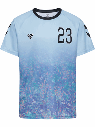 Shimmer T-Shirt S/S skyway/black - Hummel