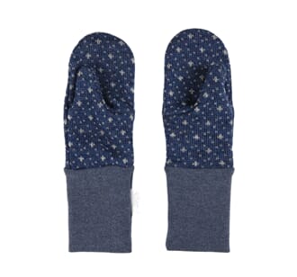 Mittens with Loops Jeans/Nature undied - Kivat