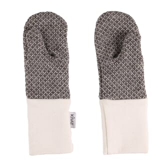 Mittens with loops nature undyed/brown undyed - Kivat