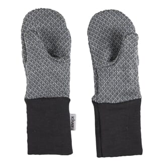 Mittens with loops nature undyed/pigeon blue - Kivat