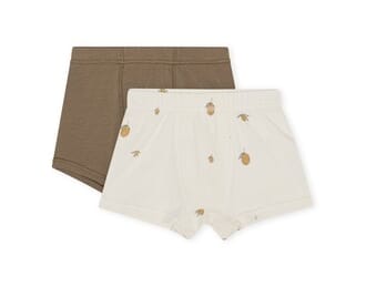 Basic 2 Pack Boy Boxers  lemon/shitake - Konges Sløjd